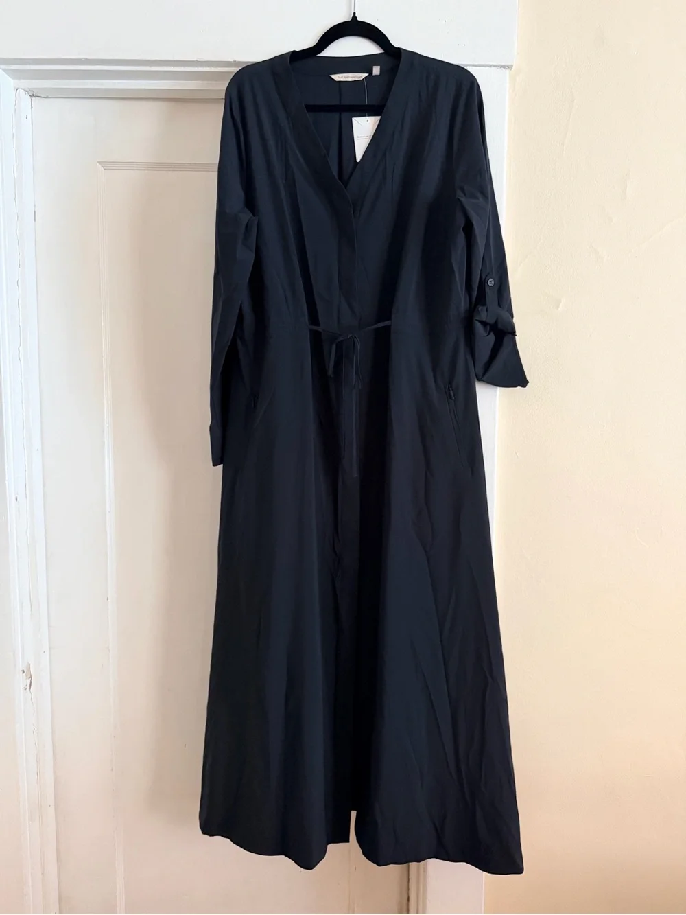 Soft Surroundings Black Maxi Dress with Tie Waist